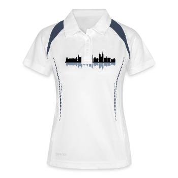 Skyline - Höxter - Frauen Polo atmungsaktiv - Weiß/Navy - Vorne
