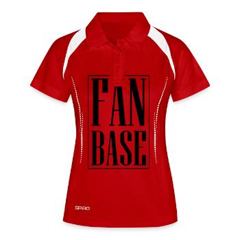 Base de fans - Polo respirant Femme - blanc/marine - Devant