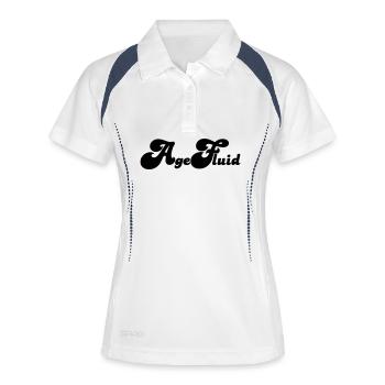 AgeFluid (en anglais seulement) - Polo respirant Femme - blanc/marine - Devant