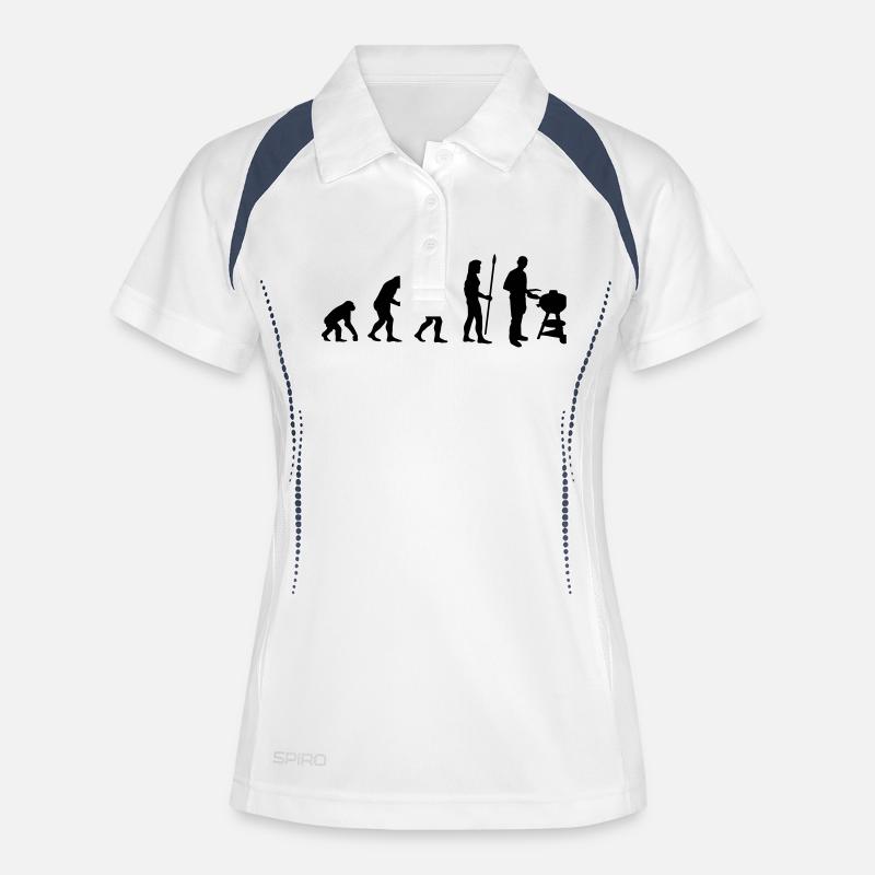 evolution_grill1 - Women's Polo breathable - white/navy