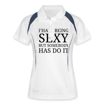 I' hate being sexy - Women's Polo breathable - white/navy - Front