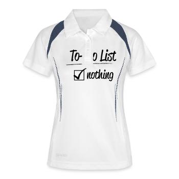 To-Do List - Women's Polo breathable - white/navy - Front