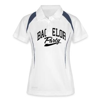 Bachelor Party - Frauen Polo atmungsaktiv - Weiß/Navy - Vorne