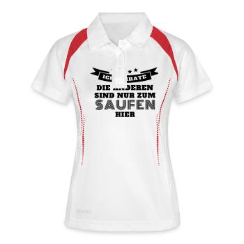 maiden party braeutigam bride - Women's Polo breathable - white/navy - Front