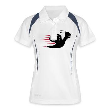 Fast Snail - Polo respirant Femme - blanc/marine - Devant