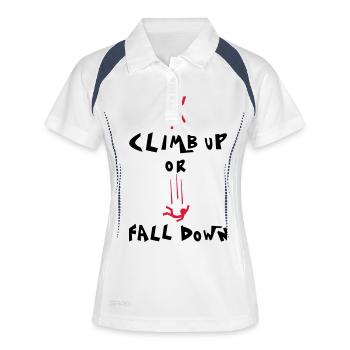 Klettern - Frauen Polo atmungsaktiv - Weiß/Navy - Vorne