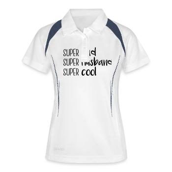 Super Dad, super husband, super cool - Frauen Polo atmungsaktiv - Weiß/Navy - Vorne