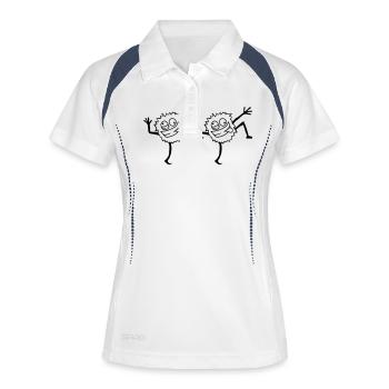 Équipe Dancing Monsters - Polo respirant Femme - blanc/marine - Devant