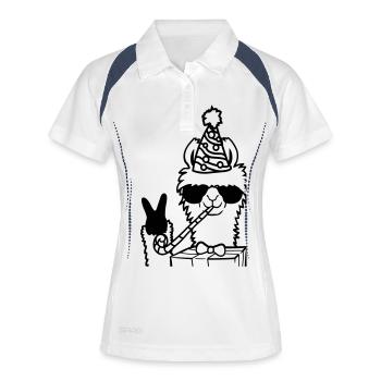 Party No Drama Llama - Women's Polo breathable - white/navy - Front