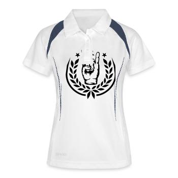Heavy Metal Laurel Wreath Logo - Women's Polo breathable - white/navy - Front