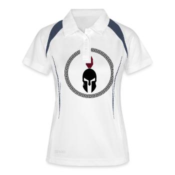 Spartiates - Polo respirant Femme - blanc/marine - Devant