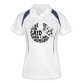 sorry for what I said when I was hungry - Women's Polo breathable - white/navy - Front
