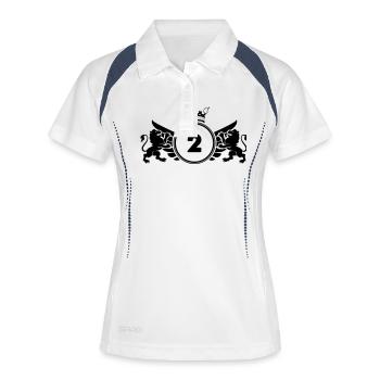 Armoiries 2 - Polo respirant Femme - blanc/marine - Devant