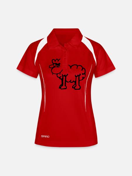 Angry Sheep - Women's Polo breathable - white/navy