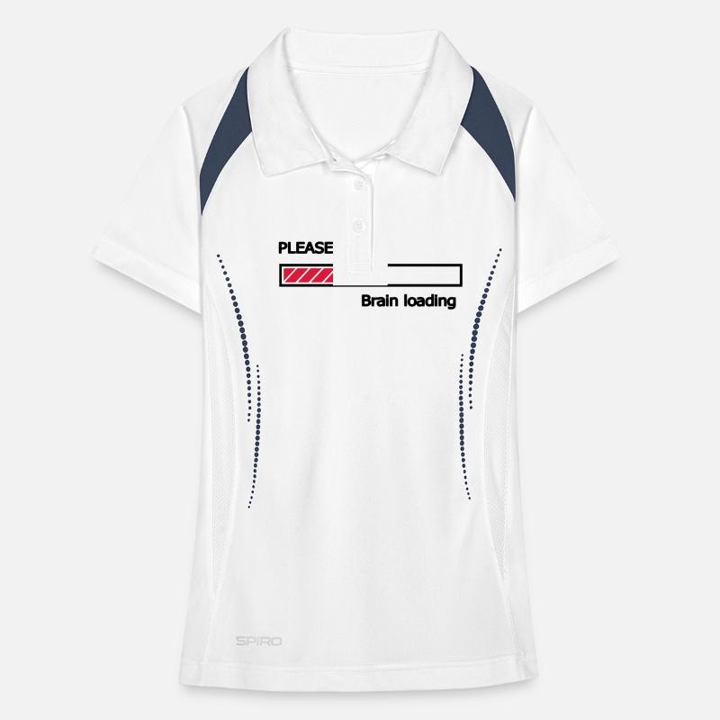 Please wait Brain loading progress bar Loading Bar Women's Polo breathable