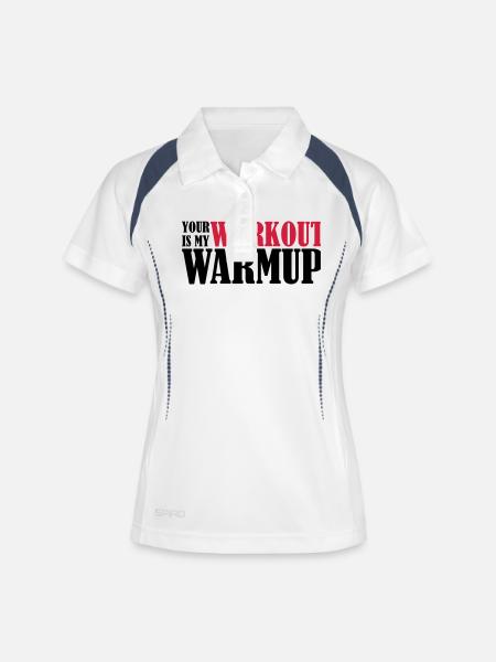 Your Workout is my Warmup - Women's Polo breathable - white/navy