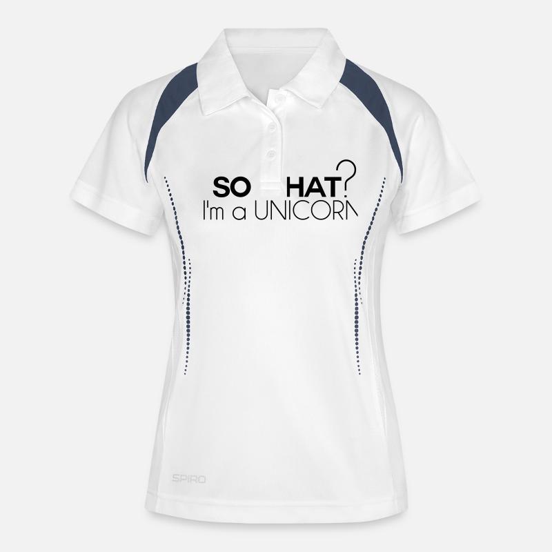 So what unicorn - Women's Polo breathable - white/navy