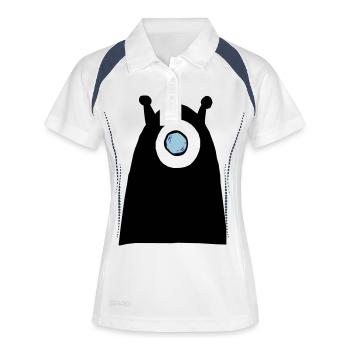 Big Alien vous regarde - Polo respirant Femme - blanc/marine - Devant