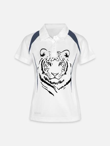 White Tiger #1 - Women's Polo breathable - white/navy