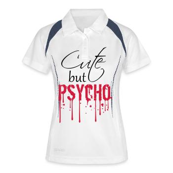 drop graffiti spray stamp sweet pink cute but - Women's Polo breathable - white/navy - Front