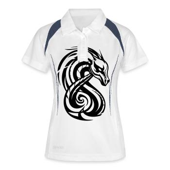 Snakehead Tribal Art - Women's Polo breathable - white/navy - Front