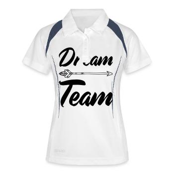 Équipe de rêve - Polo respirant Femme - blanc/marine - Devant