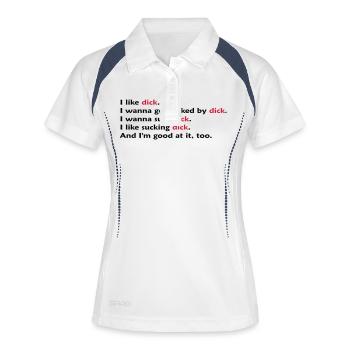 likdick - Polo respirant Femme - blanc/marine - Devant