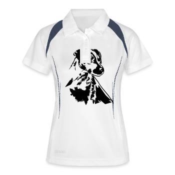Sweet Dog - Frauen Polo atmungsaktiv - Weiß/Navy - Vorne