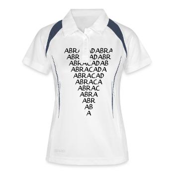 abracadabra - Frauen Polo atmungsaktiv - Weiß/Navy - Vorne