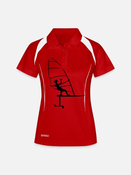 Windfoil - Polo respirant Femme - blanc/marine