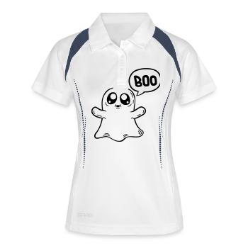 Scaring Ghost Boo - Women's Polo breathable - white/navy - Front