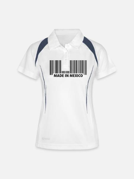 Made in Mexico - Women's Polo breathable - white/navy