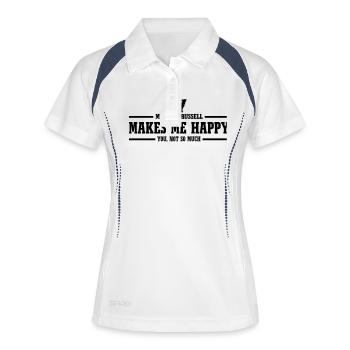 JACK RUSSELL me rend heureux - Polo respirant Femme - blanc/marine - Devant