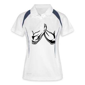 Armwrestling arms 01 - Women's Polo breathable - white/navy - Front
