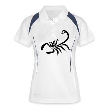 SCORPION2 - Frauen Polo atmungsaktiv - Weiß/Navy - Vorne