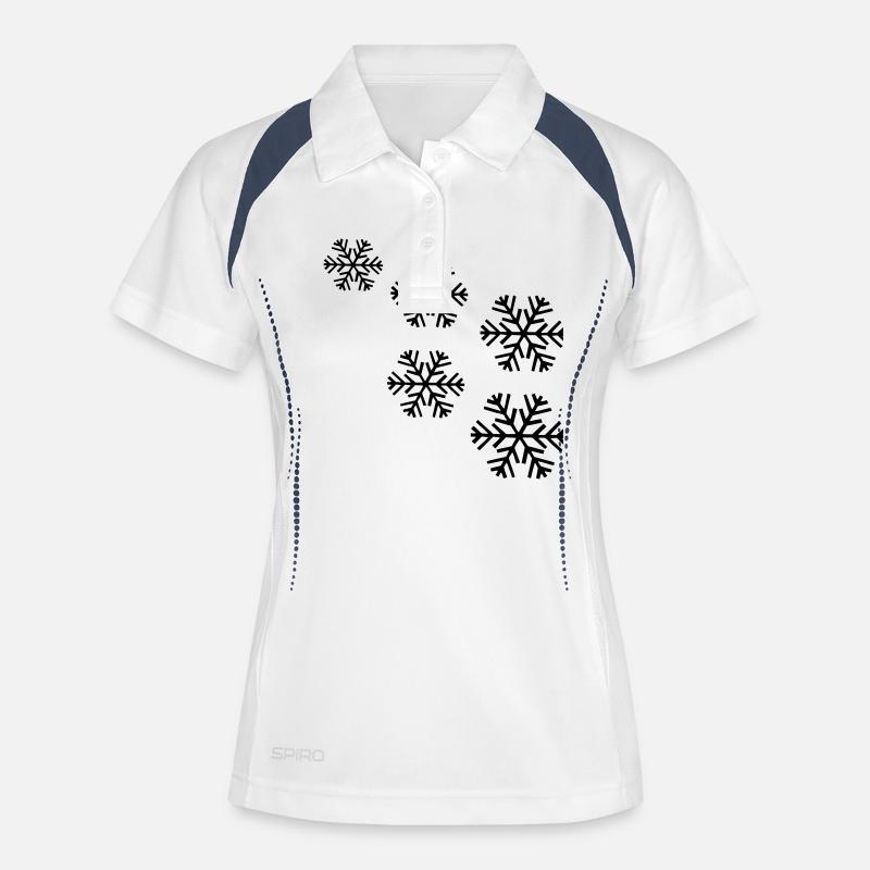 snow snowflakes - Women's Polo breathable - white/navy
