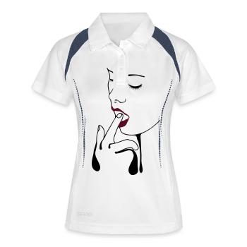 SEXY GIRL - Women's Polo breathable - white/navy - Front