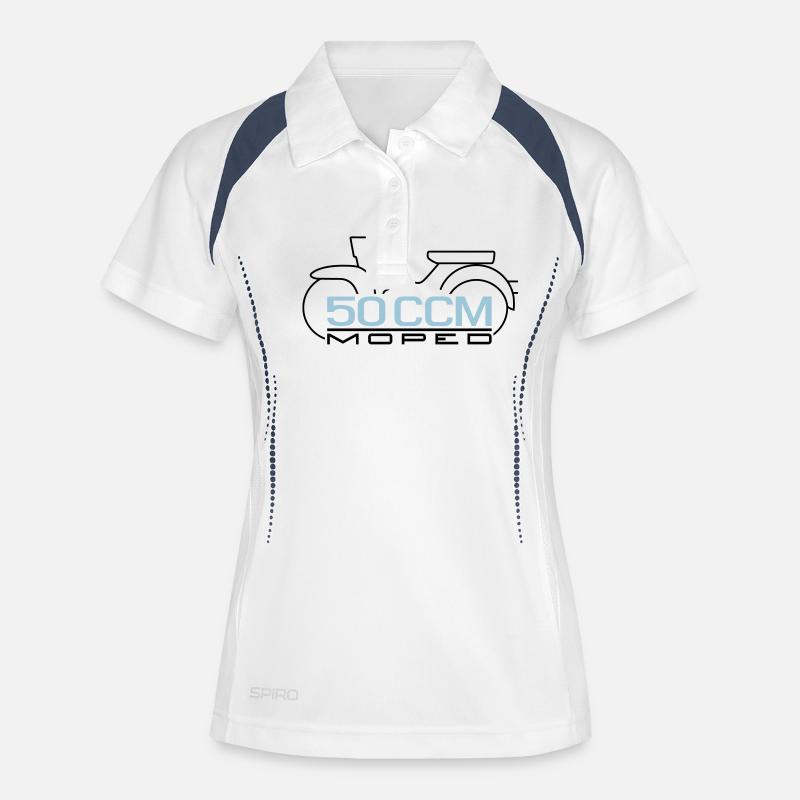 Moped Star 50 ccm Emblem - Women's Polo breathable - white/navy