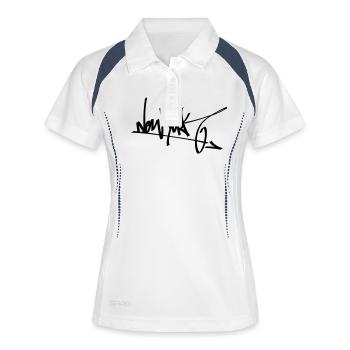 graffity new york 01 - Frauen Polo atmungsaktiv - Weiß/Navy - Vorne