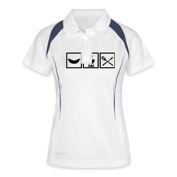 Grill - Frauen Polo atmungsaktiv - Weiß/Navy - Vorne