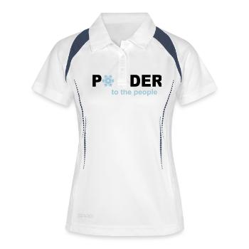 Ski - Frauen Polo atmungsaktiv - Weiß/Navy - Vorne