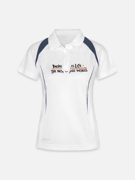 Basketball - Women's Polo breathable - white/navy