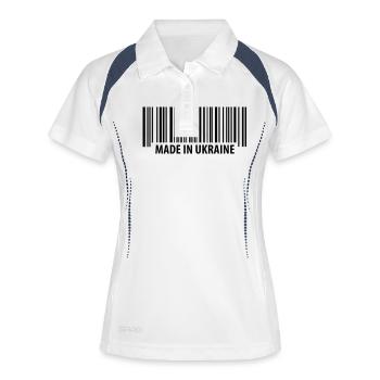 Made in Ukraine - Women's Polo breathable - white/navy - Front