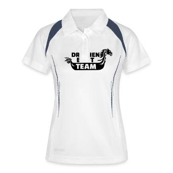 Drachenboot - Frauen Polo atmungsaktiv - Weiß/Navy - Vorne