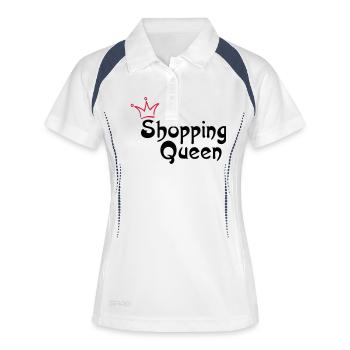 SHOPPING QUEEN - Women's Polo breathable - white/navy - Front