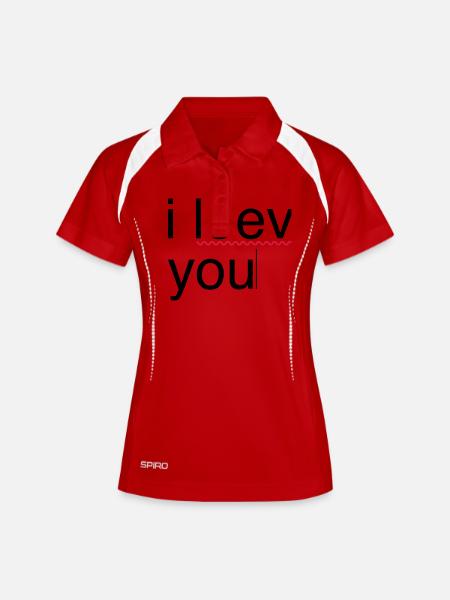 i love you error - Women's Polo breathable - white/navy