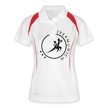 Mjive dancers in black, solid - Frauen Polo atmungsaktiv - Weiß/Navy - Vorne