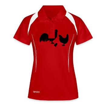 Chicken - Women's Polo breathable - white/navy - Front