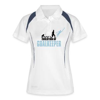 gardien de but evolution evolution gardien de but torhueter - Polo respirant Femme - blanc/marine - Devant