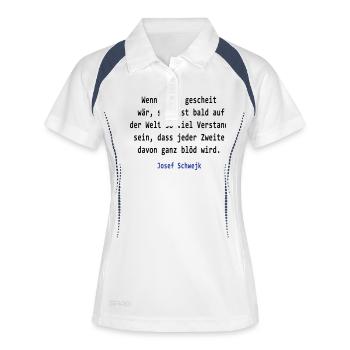 Josef Svejk - If everyone would clever - Women's Polo breathable - white/navy - Front